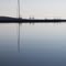 Microwave Tower and Transformer Station at Laforge 2 Reflected in the Reservoir