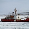 CCGS Ann Harvey retreiving helicopter off Blanc Sablon April 2009