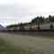 Train passing Blue River