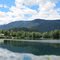 Gorgeous, Green Mountain Ridge Symmetry On Eleanor Lake In Blue River BC Jul '10