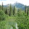 The North Thompson River With The Mountains Naturally Framed Near Blue River BC Jul '10