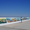 Art on the breakwater, Gimli, Manitoba