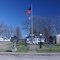 1925 Tri-State Tornado Disaster and 1938 Oil Discovery Memorials in the downtown park, Griffin, Indiana