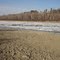 Contrasting Brown Stones And White Icy Riverside Freeze Up In Athabasca AB North of Edmonton Nov '11