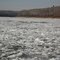 Looking West Down The Athabasca River During Fall Freeze Up In Athabasca AB North of Edmonton Nov '11