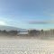 fog above the river,  in frost