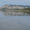 Tulita (Fort Norman) and Bear Rock from the Mackenzie River, NWT