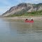Approaching Bear Rock by Canoe, Mackenzie River, NWT