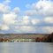 071105 River Main nr Retzbach. View of Himmelstadt lock & Franken vineyards above the Muschelkalk cliffs near Stetten