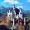 Allemagne, le Château de Neuschwanstein est un pittoresque  style  allemand néo-médiéval, qui est près de Füssen dans l'Allgäu, une région située au sud de la Bavière.