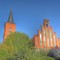 Kirche zu Gartow mit Storchennest