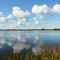 Great reflection of the clouds in Blankensee