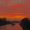 Abendglühen über den Elbe-Havel-Kanal bei Burg