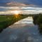 Sonnenuntergang auf der Schönewerdaer Unstrutbrücke