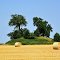 Landschaft mit Strohballen