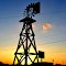 windmill sunset