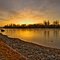 Sonnenaufgang bei Niedrigwasser am Rhein / Sunrise with low water river Rhine - © AW