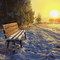 Kirch Göns im Winter, nette Sitzgelegenheit