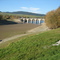 Diemelsee mit wenig Wasser, Brücke bei Heringhausen