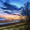 Sunset over Barge  ,  HDR Extrem