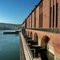 Passau - Kachlet, Stauwerk mit Doppelschleuse und Wasserkraftwerk