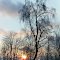 Abendhimmel am Stammbacher Bahnhof 9.02.12 - Panorama