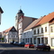 Kirche Oschersleben aus der Halberstädter Straße, 06/2006