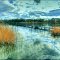 Wolken am Himmel und im Wasser