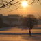 Golden sunlight after an icy night