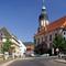 Steinweg und Kirche Suhl
