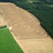 Gemähtes Feld von oben