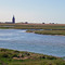 Wangerooge, Deichvorland, Blick auf Westturm, Juli 2006