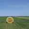 Hay bale smiley face, Hunter, Oklahoma