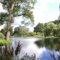 View across the pond at Hodnet Hall