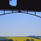 Dorset in springtime from a derelict barn