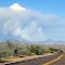 Arizona wildfire - Cumulus cloud forming above the smoke from the fire