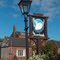 Village sign and lamp post in Swanland, East Yorkshire