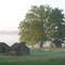 Cabins at Valley Forge (Fog Scene)