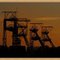  The view of the construction of the mine shafts - sunset