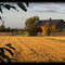 Polish countryside and typical wooden house - Romanow