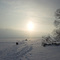 People on the ice of Vombsjön