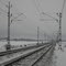 Vestern mainline train tracks close to Färge.