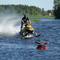 snowmobile on water