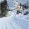 Indals kyrka. Vinterväg