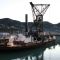 Wellington's Floating Steam Crane 'Hikitia' in Lyttleton for dry docking