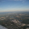 Looking twords downtown from a plane
