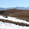 Sledging at Highmoor  with Drakensberg peaks in background - a rare occurrence in South Africa