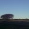 full moon in day time