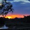 Sunset over the Vaal river in Parys