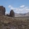 Rocks at Rabbit Springs turn off looking north.